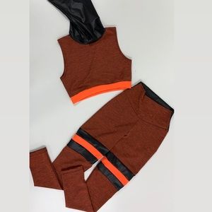 Sport set, sport bra hoodie, legging scrunch